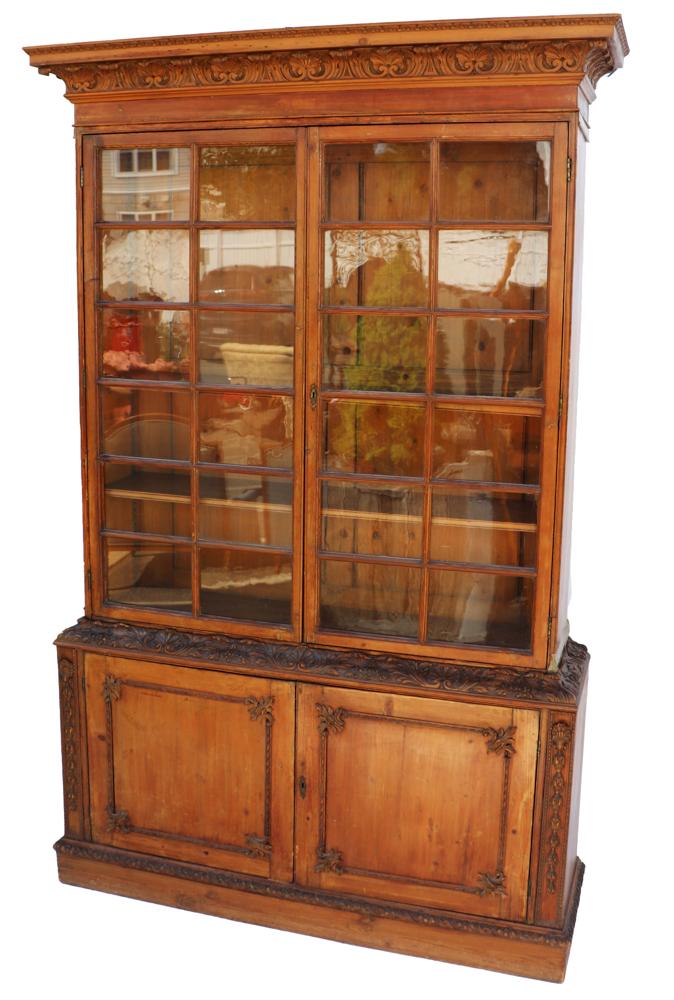 Late 18thC English Pine 3-Part Bookcase (1 of 7)