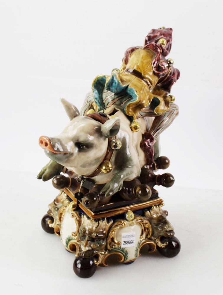 Capodimonte Figural Piggy Bank with Jester (1 of 8)
