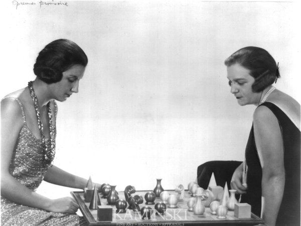 2 Photographs by Man Ray: Two Man Ray (American 1890 - 1976) photographs, "Untitled", silver print, "Chess Set", silver print, 1943, 8" x 10" (image).
