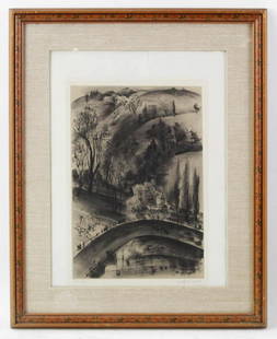 Adolf Arthur Dehn, Central Park, Lithograph: Adolf Arthur Dehn (American, 1895-1968), Central Park, lithograph, limited to 25 prints, signed and dated 1928 L/R, 18 1/4" x 12 3/4", framed 21 1/2" x 17 1/2".