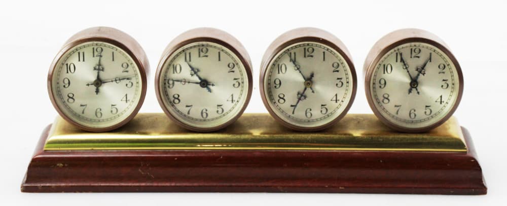 Chelsea Time Zone Clock Set of 4 (1 of 6)