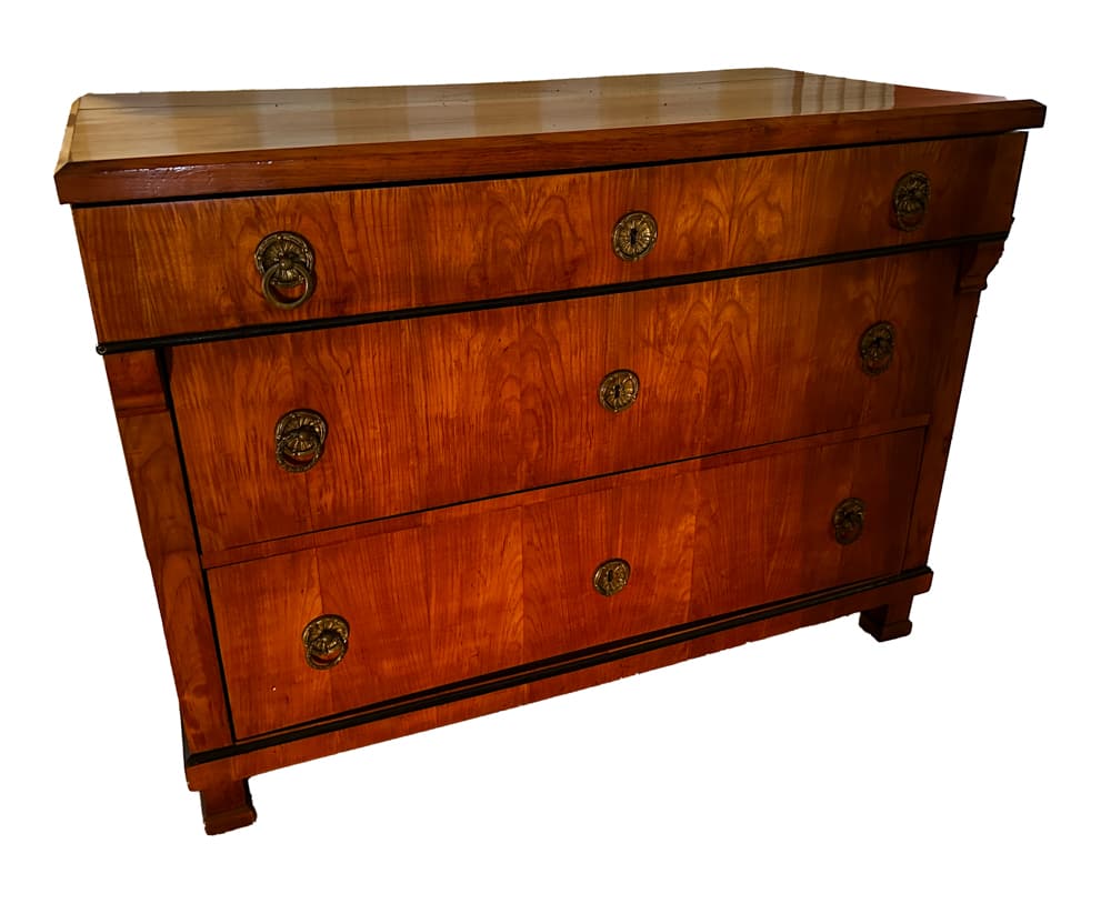 Early 19thC German Biedermeier 3-Drawer Chest (1 of 5)
