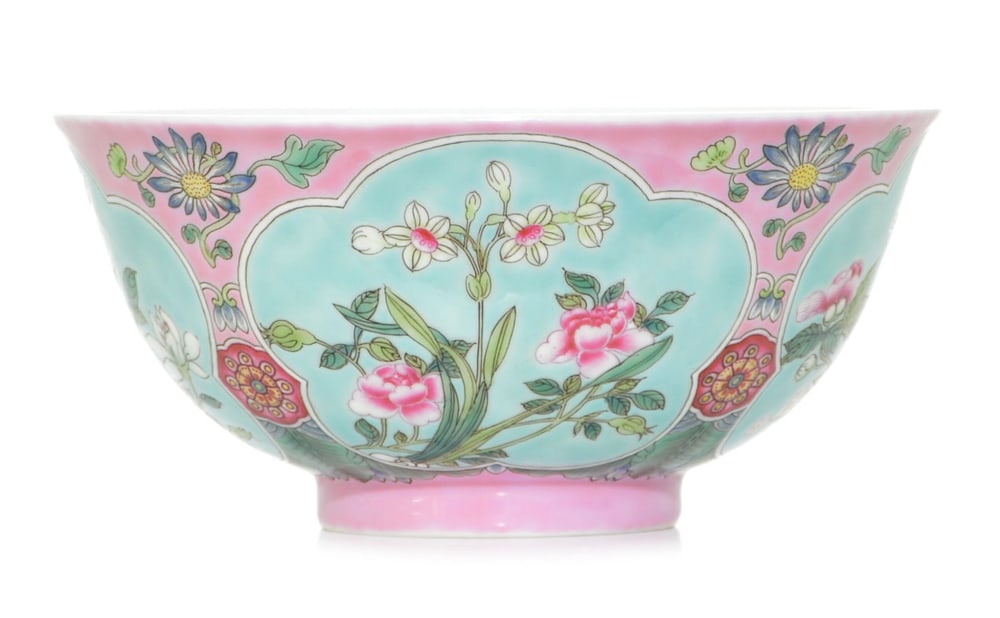 Rare Falangcai-Style Porcelain Bowl (1 of 6)
