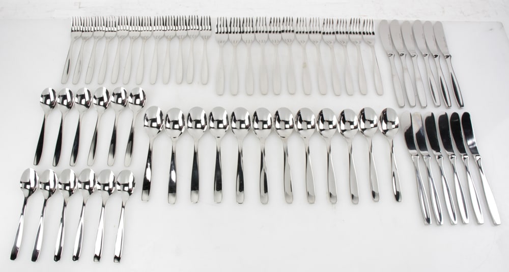 Russel Wright by Oneida Stainless Flatware Set (1 of 13)