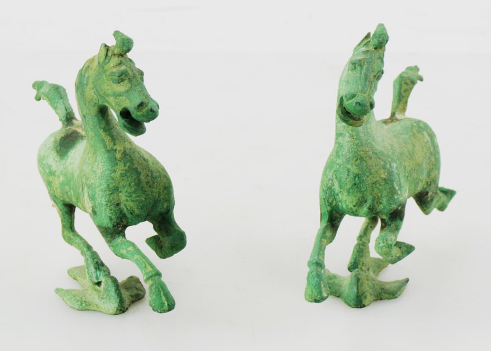 Pair of Small Bronze Horses (1 of 5)
