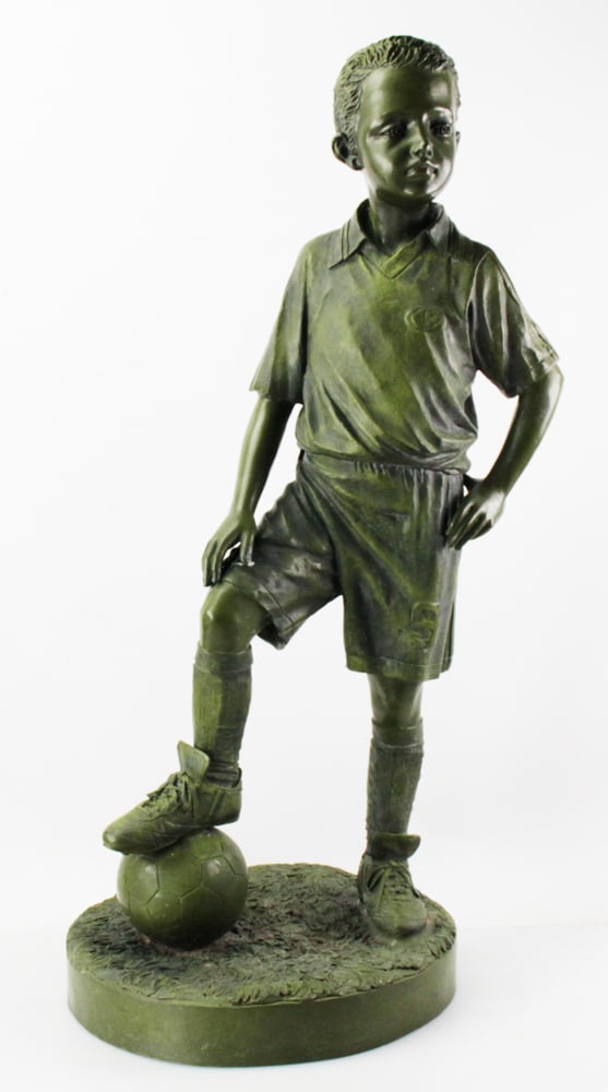 Jean Davidson, Bronze Sculpture of Soccer Player (1 of 11)
