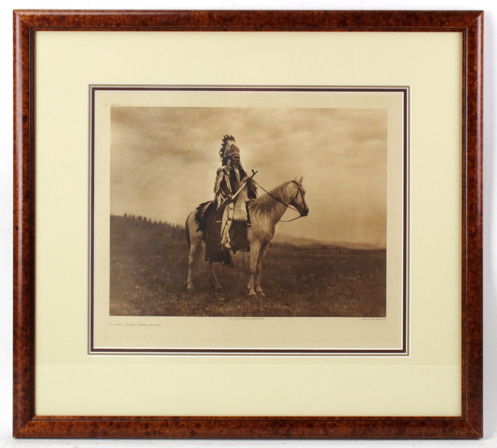 Edward Curtis Photogravure War Chief Nez Perce (1 of 6)