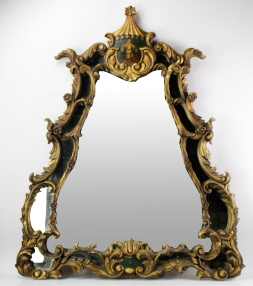 Antique Venetian Giltwood Mirror: Antique Venetian giltwood mirror, 48" x 39". Provenance: Southern Connecticut collection.