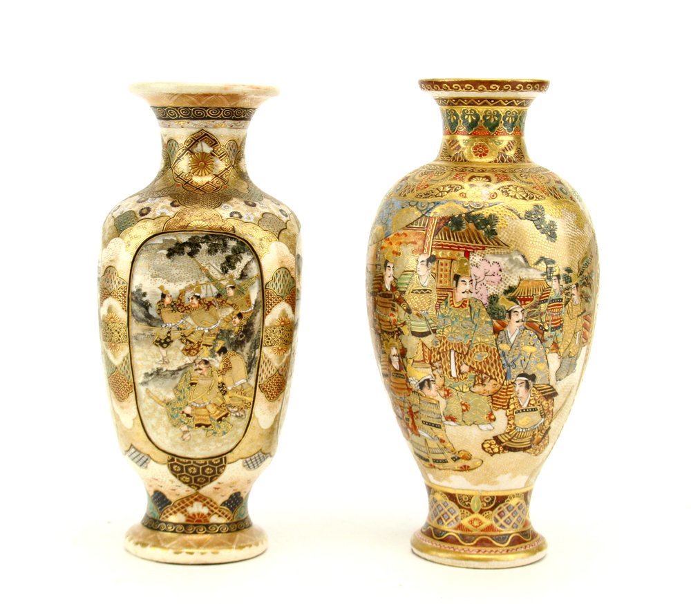 Two Japanese Satsuma Vases (1 of 7)