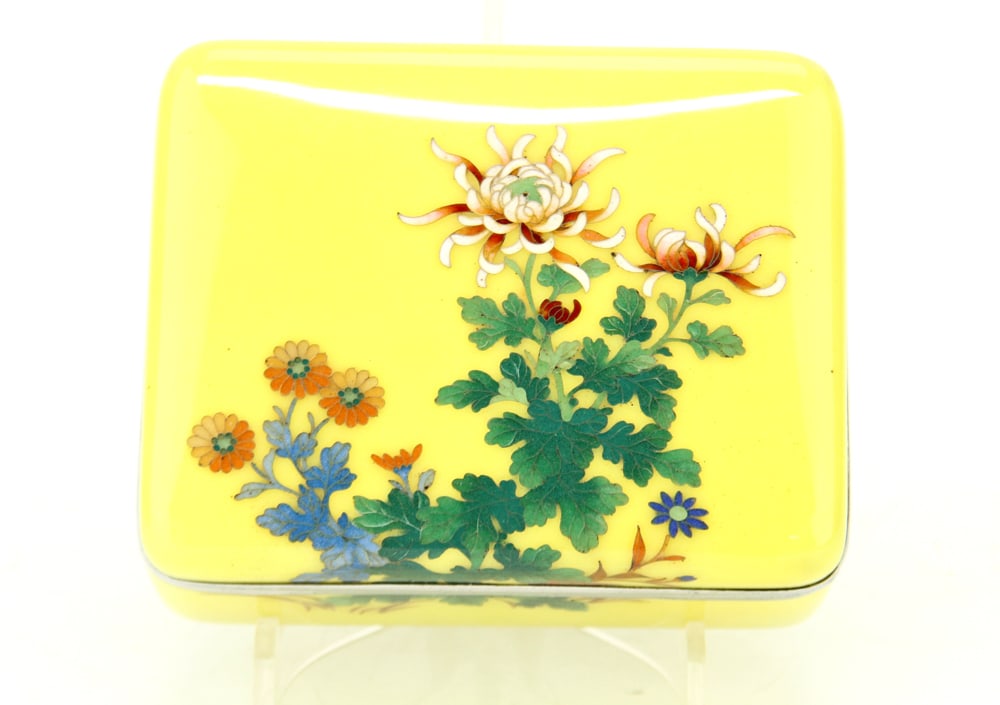 A Fine Japanese Enameled On Metal Box (1 of 3)