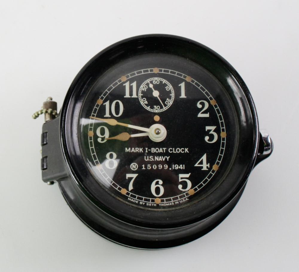 Seth Thomas Mark I Boat Clock, Us Navy Auction