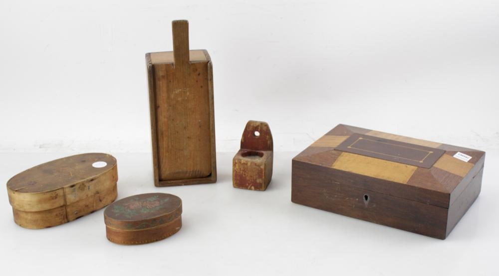 Group of Boxes, Shaker Sewing Box, Candle Box (1 of 14)