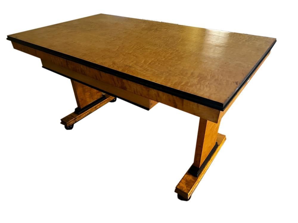 19thC German Partners Desk with Ebony Trim (1 of 3)