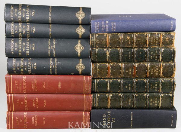 Lot of Anglo Books: Lot of Anglo books: John Jesse, "Memoirs of King George the Third: His Life and Reign", Edition Deluxe, 5 volumes; Justin McCarthy, "A History of the Four Georges", 4 volumes; John Morley, "The Life o