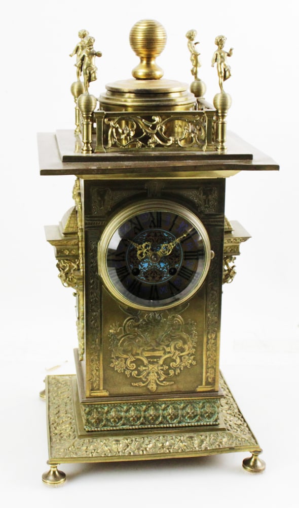 19thC Renaissance Revival Bronze Clock (1 of 13)