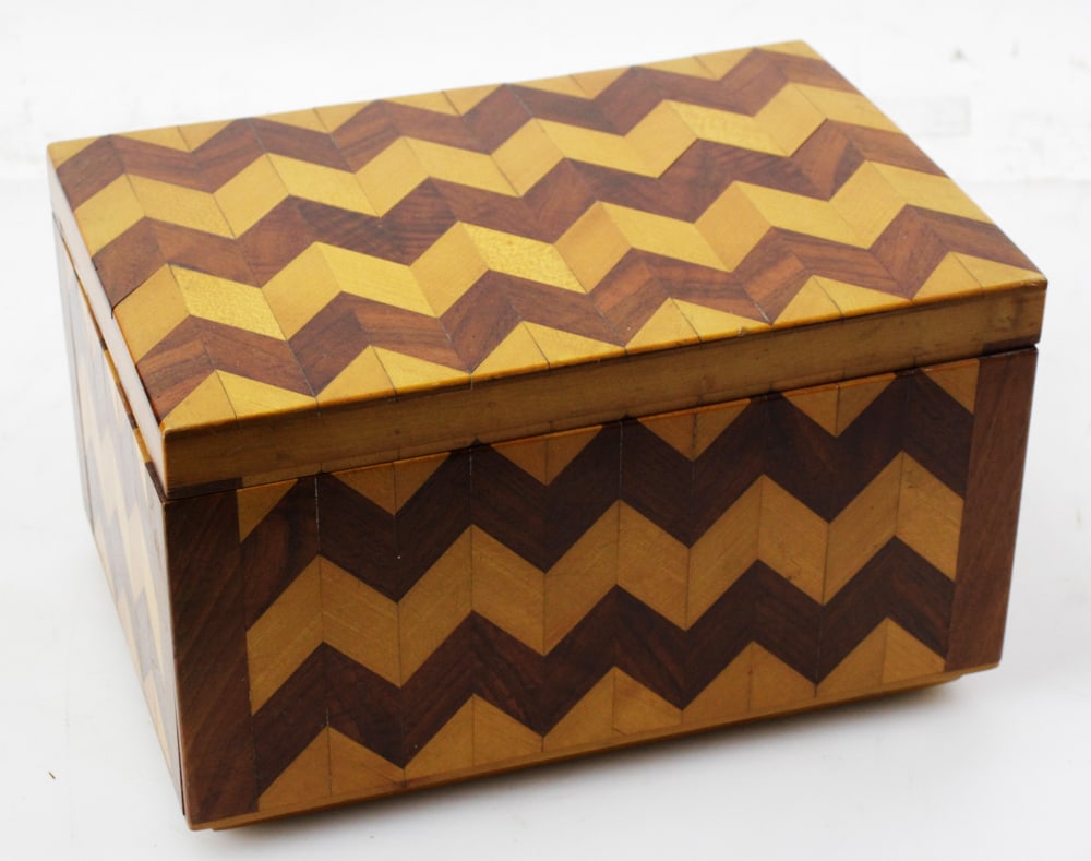 Early 20thC Puzzle Box, Kikkou Design (1 of 9)