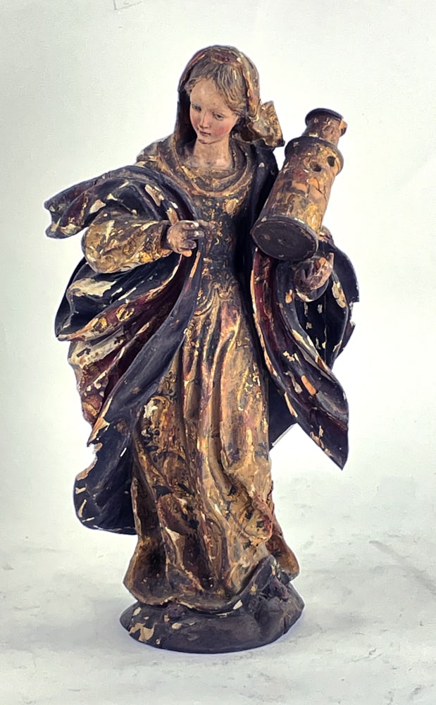 18thC Italian Polychrome Wooden Santos (1 of 6)