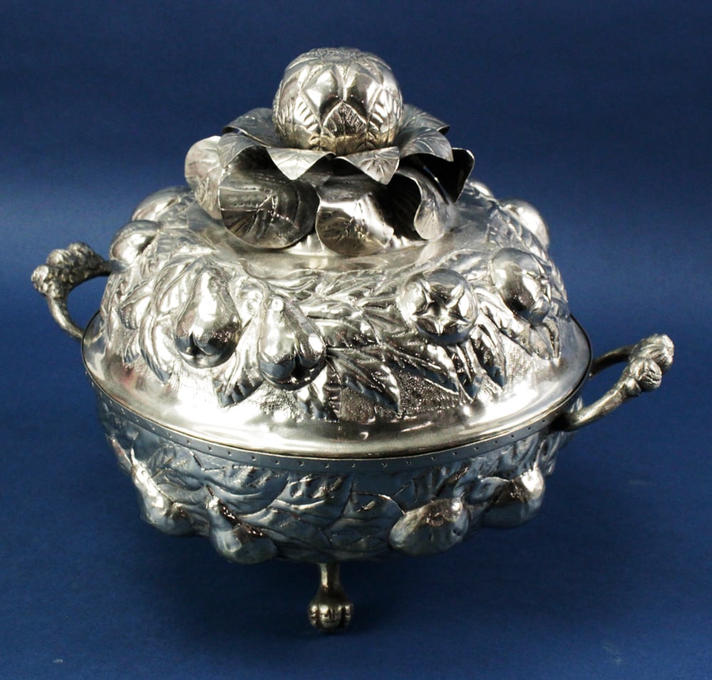 19thC Italian Silver Covered Serving Bowl (1 of 8)