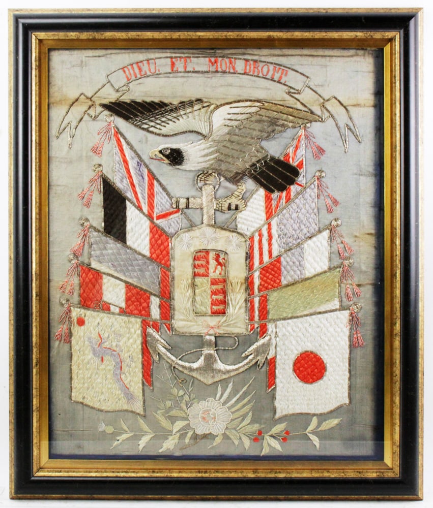 British Naval Embroidery, Framed (1 of 7)