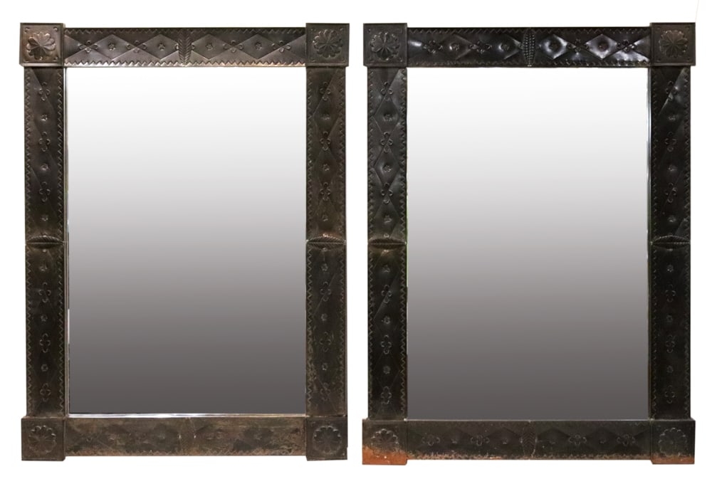 Pair of Mexican Tin Mirrors (1 of 5)