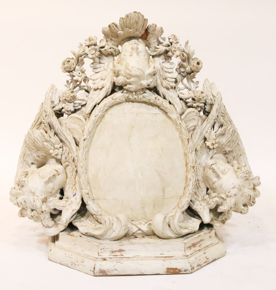 Antique Italian Wood Plaque with Putti (1 of 7)