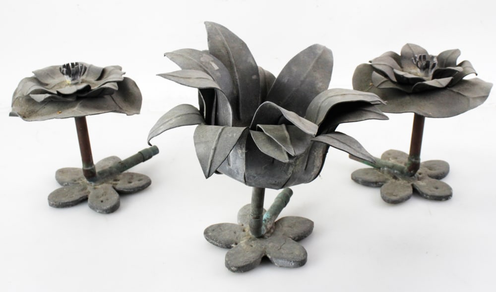 Vintage Lead Flower Sprinklers (1 of 5)