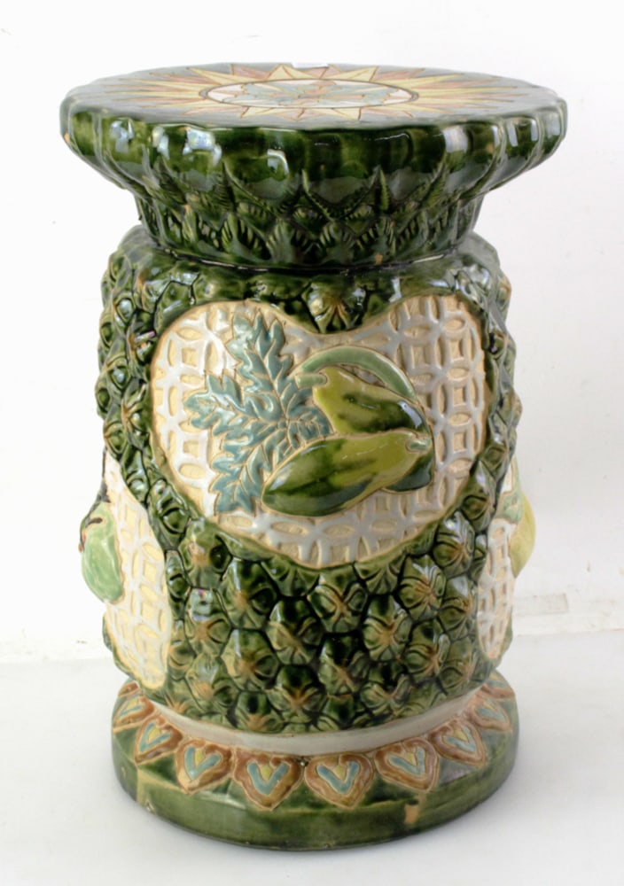 Glazed Pottery Garden Seat (1 of 6)