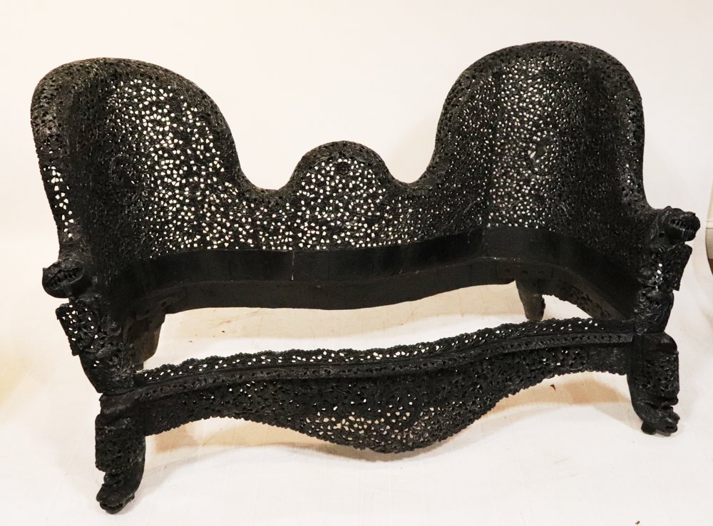 19thC Indian Hand-Carved Sofa (1 of 13)