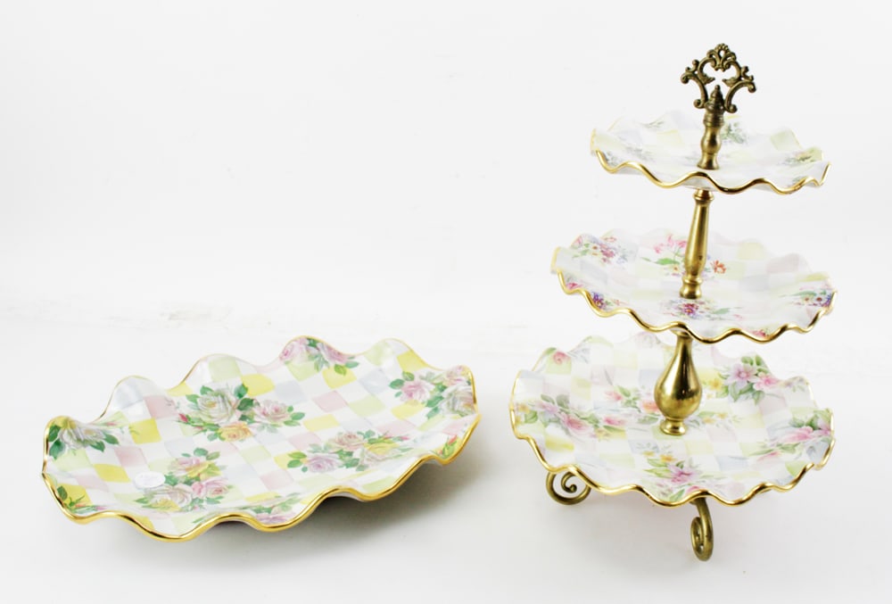 Mackenzie-Childs Honeymoon Dessert Stand, Platter (1 of 7)