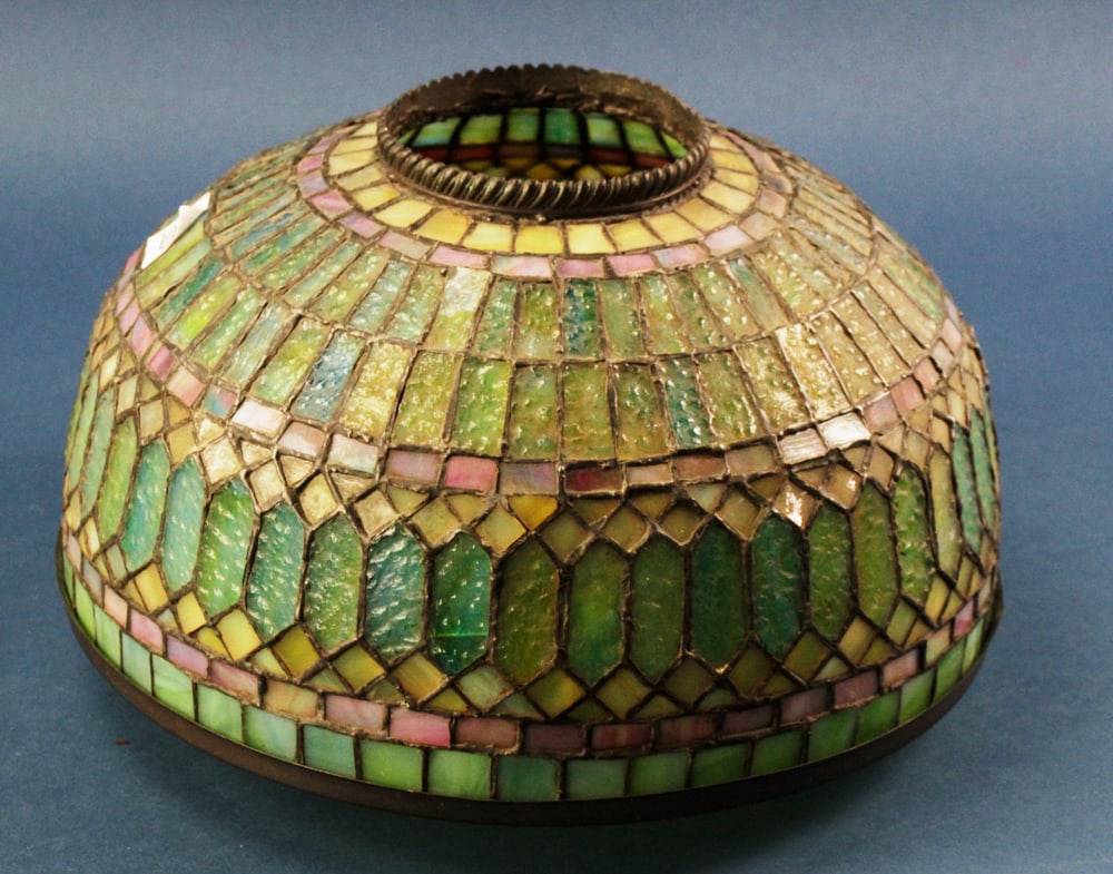 Antique Leaded Glass Lamp Shade Auction