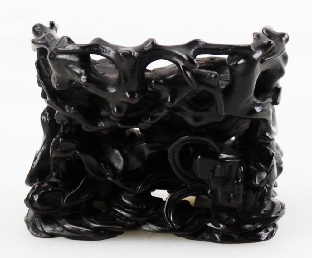 19thC Chinese Carved Wood Stand (1 of 7)