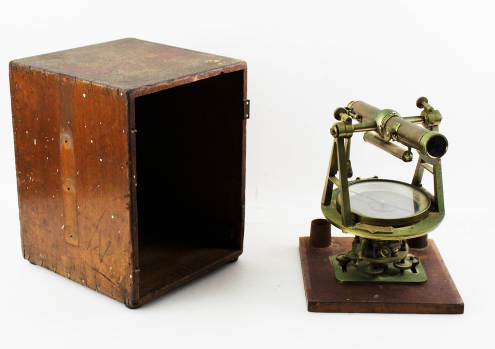 1875 Edmund Draper Surveying Transit with Box (1 of 12)
