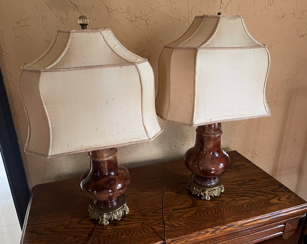 Pair of Alabaster Lamps, Circa 1920s/30s (1 of 2)