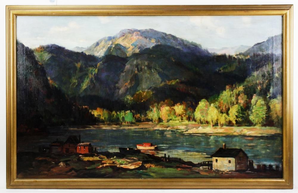 Vladimir Pavlosky, Lake View, Oil on Canvas (1 of 6)