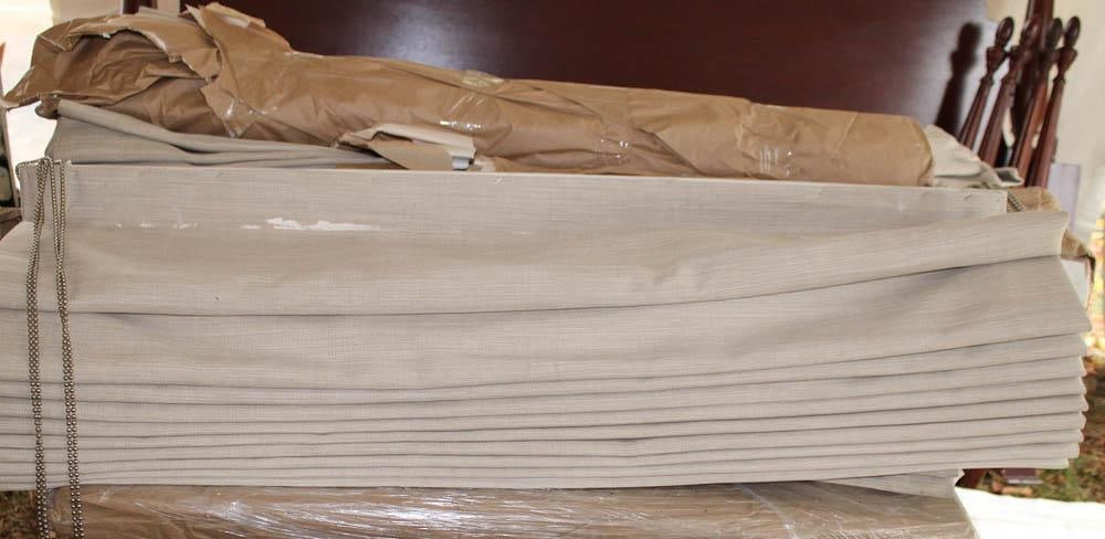 Group of Pull Shades: Group of (9) pull shades, 43" W.