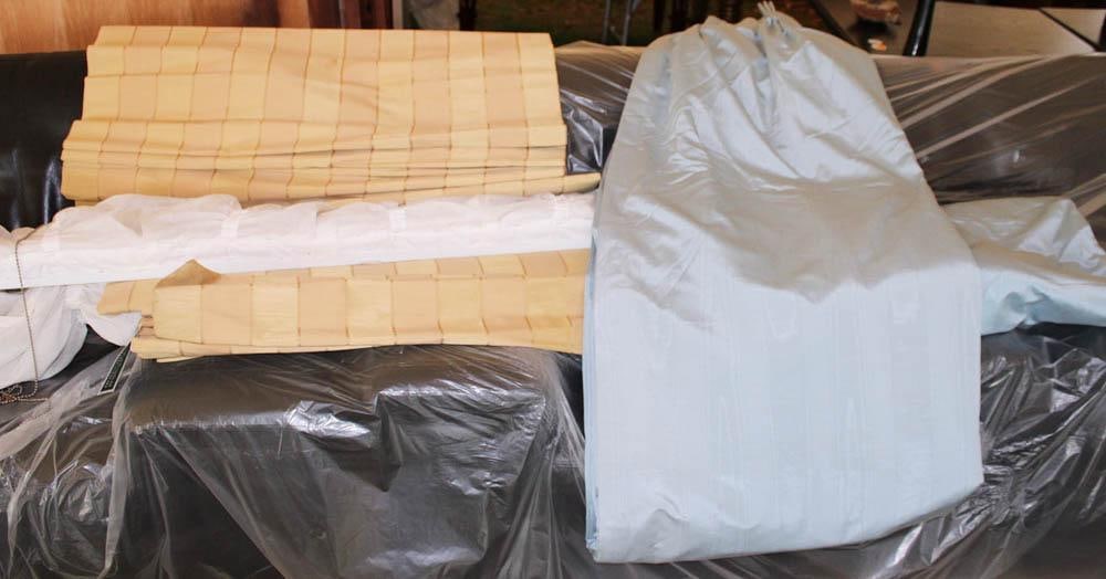 Pair of Drapery Panels and Pair of Pull Shades (1 of 3)