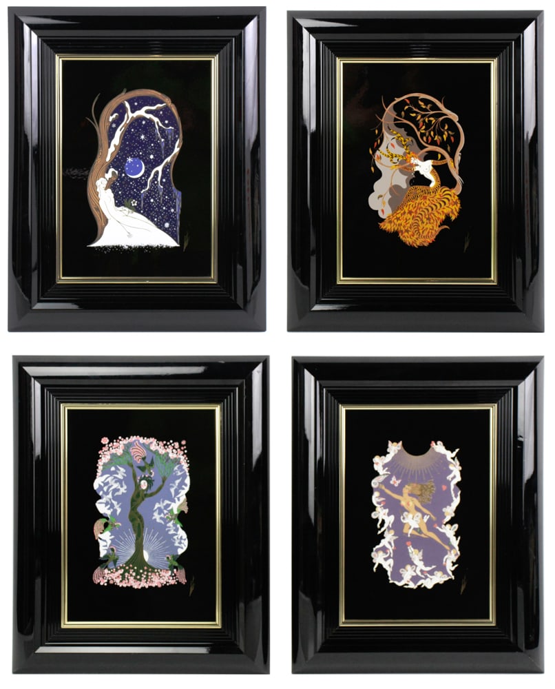Erte, "Four Seasons", Porcelain Plaques (1 of 16)