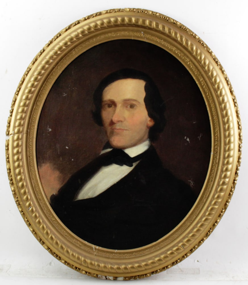 19thC New England Oval Portrait of Gentleman (1 of 8)