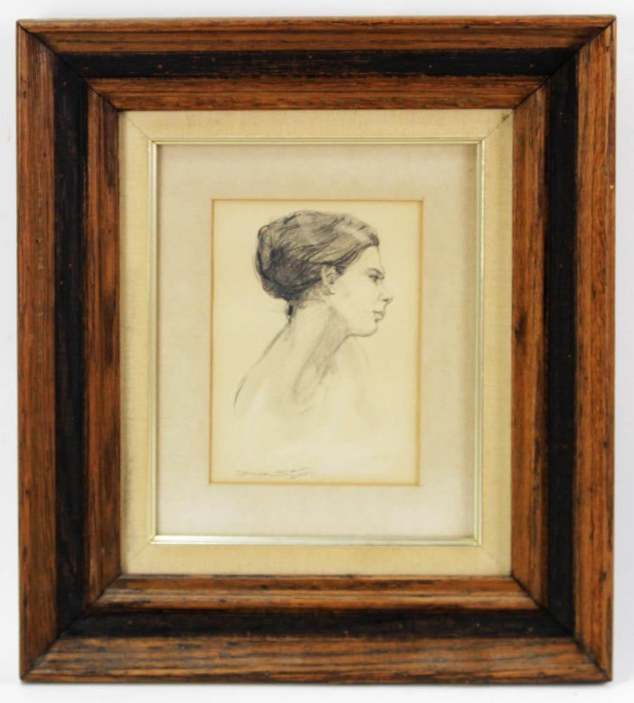 Don Stone, Pencil Drawing of Woman (1 of 5)