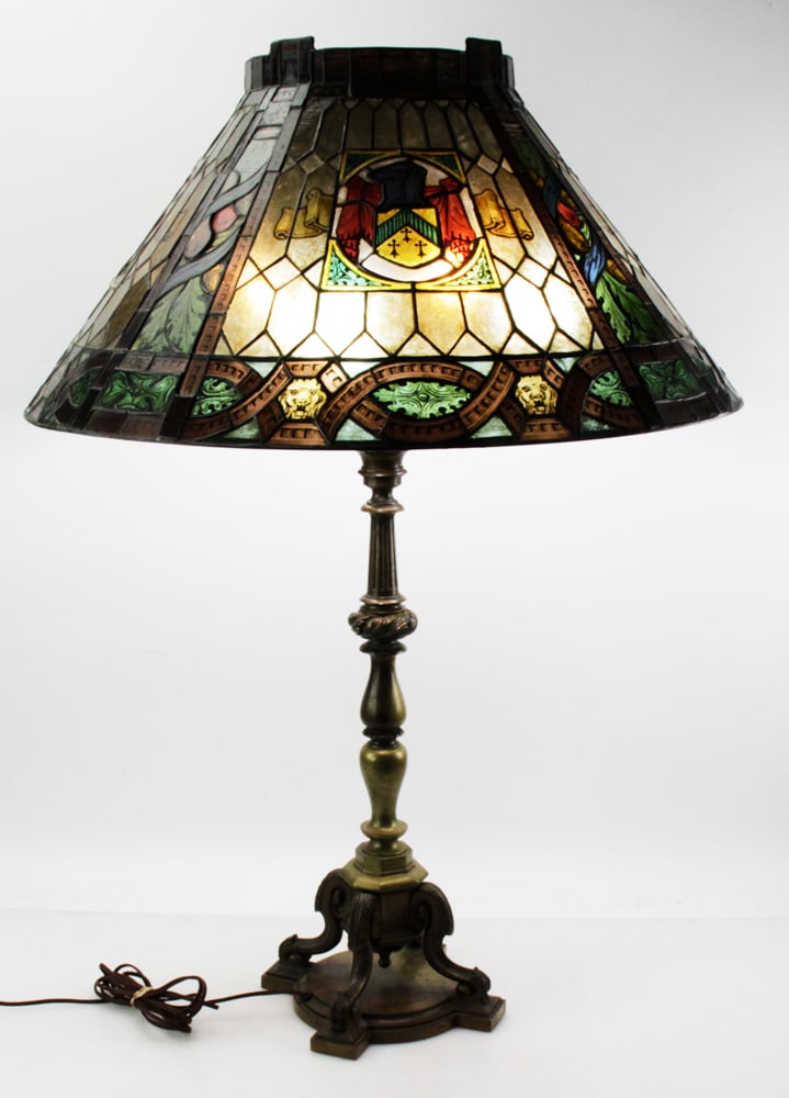 Duffner & Kimberly Rare Heraldic Table Lamp (1 of 18)