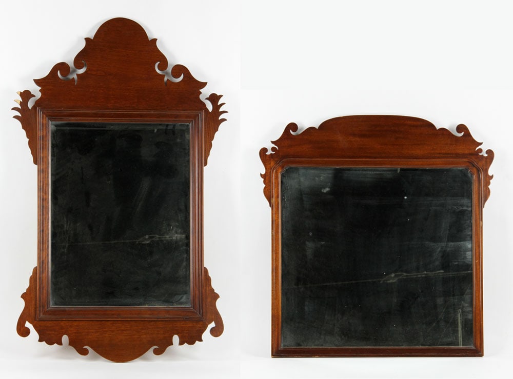 Two Chippendale-Style Mahogany Mirrors (1 of 4)