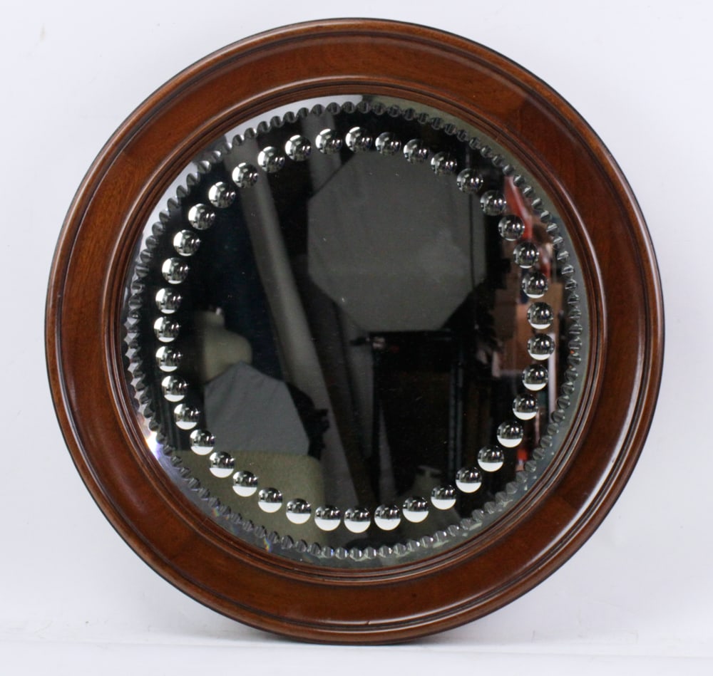 19th/20thC Mahogany-Framed Sorcerer's Mirror (1 of 4)