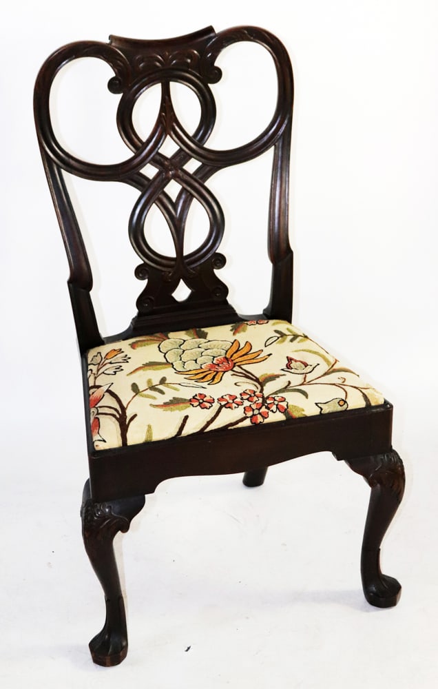 Tiffany Studios Signed Mahogany Chair (1 of 13)