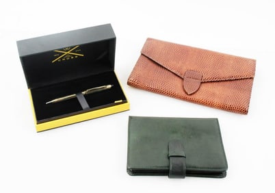 Leather Wallet, Cross Pen, Smythson Document Case