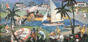 Frank Beatty, Cape Ann Sports, Oil on Board