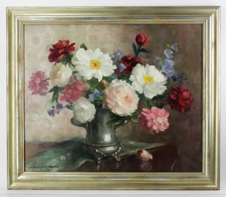 Marguerite S. Pearson, Peonies in Silver