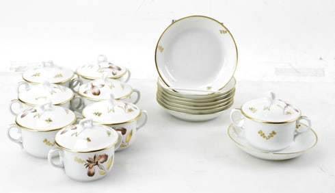 Royal Copenhagen "Brown Iris" Cream Soup Sets