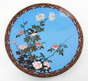 19thC Japanese Cloisonne Charger