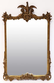 Old Federal-style Gilt Gesso Mirror with Eagle Crest