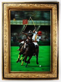 Jackson, Polo Player, Oil on Canvas